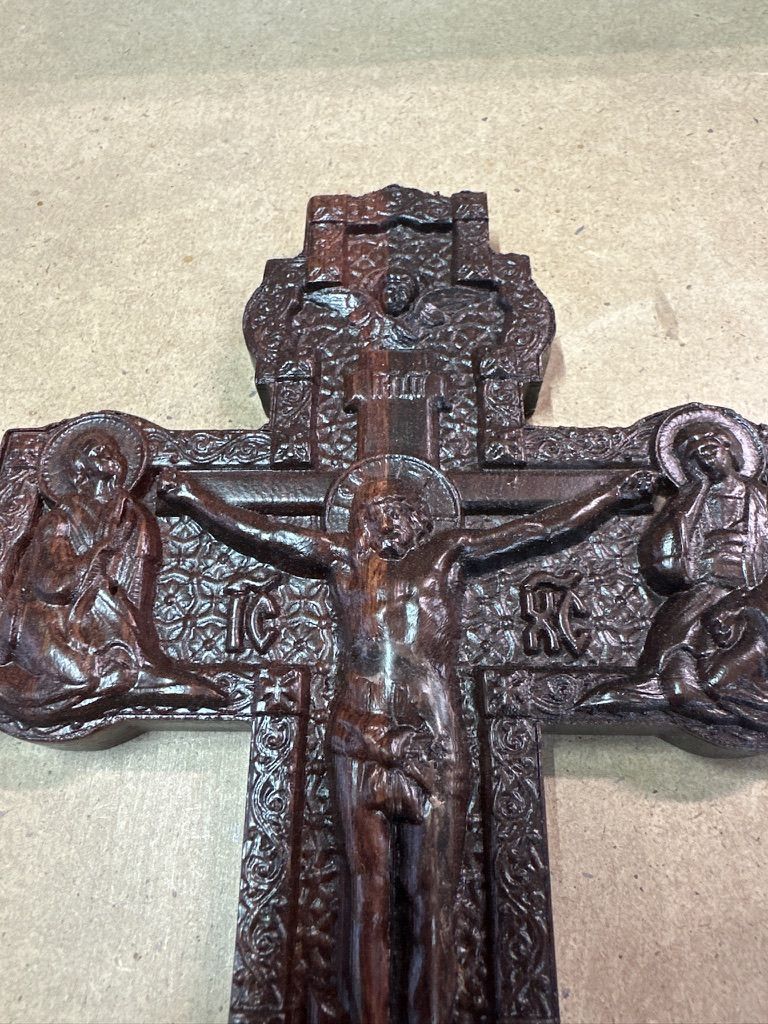 Крест православный из Дальбергии без борта