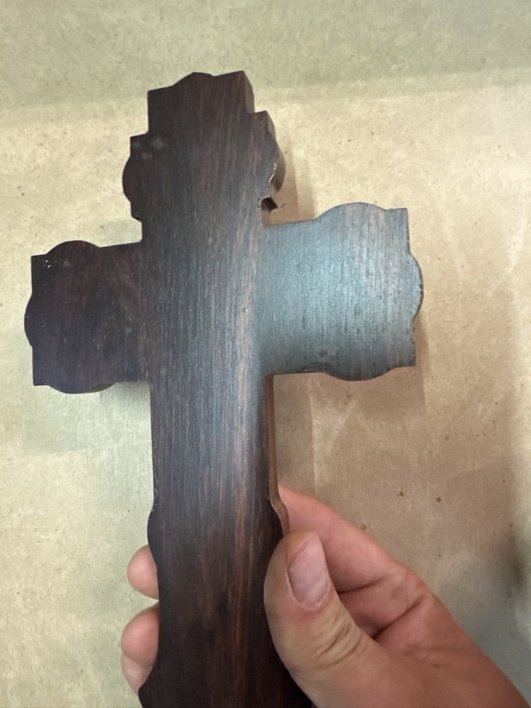 Крест православный из Дальбергии без борта