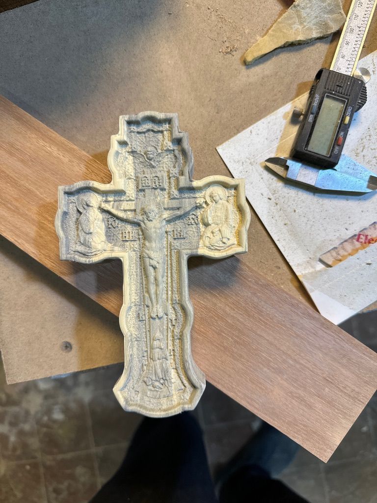 Крест православный из Хурмы с бортом