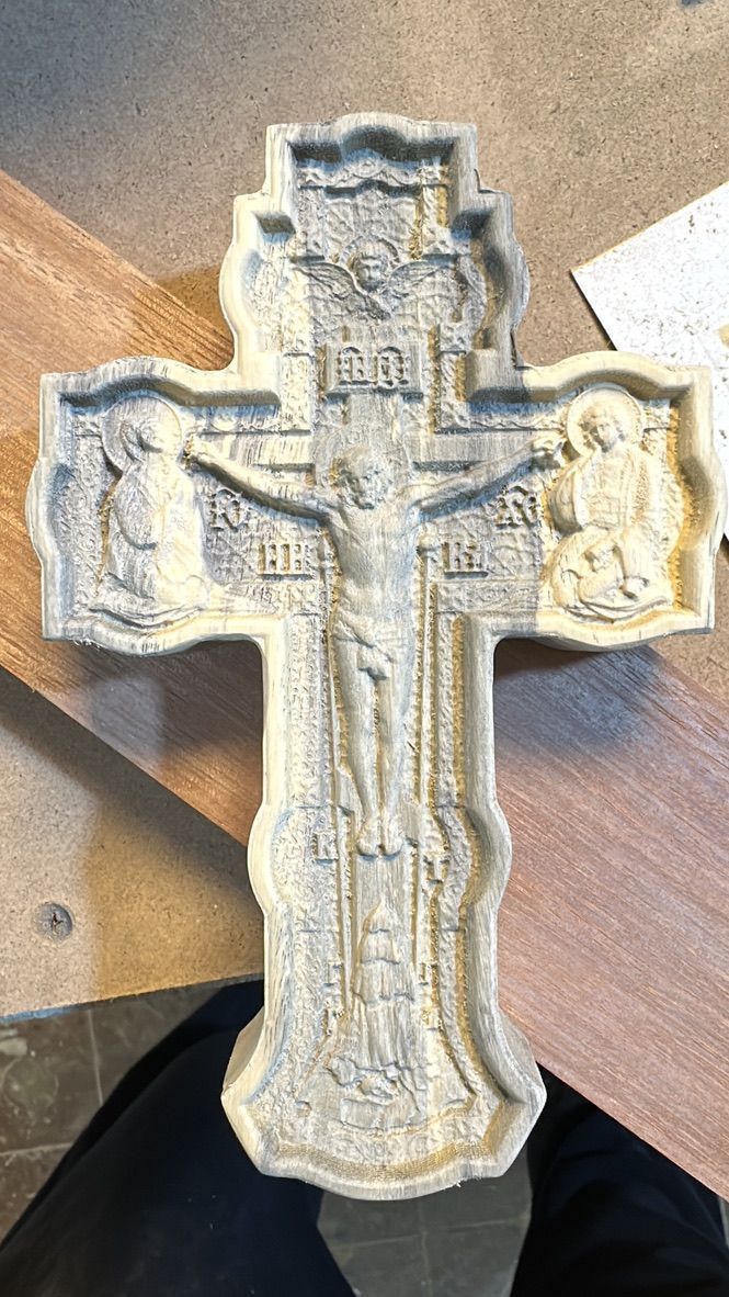 Крест православный из Хурмы с бортом