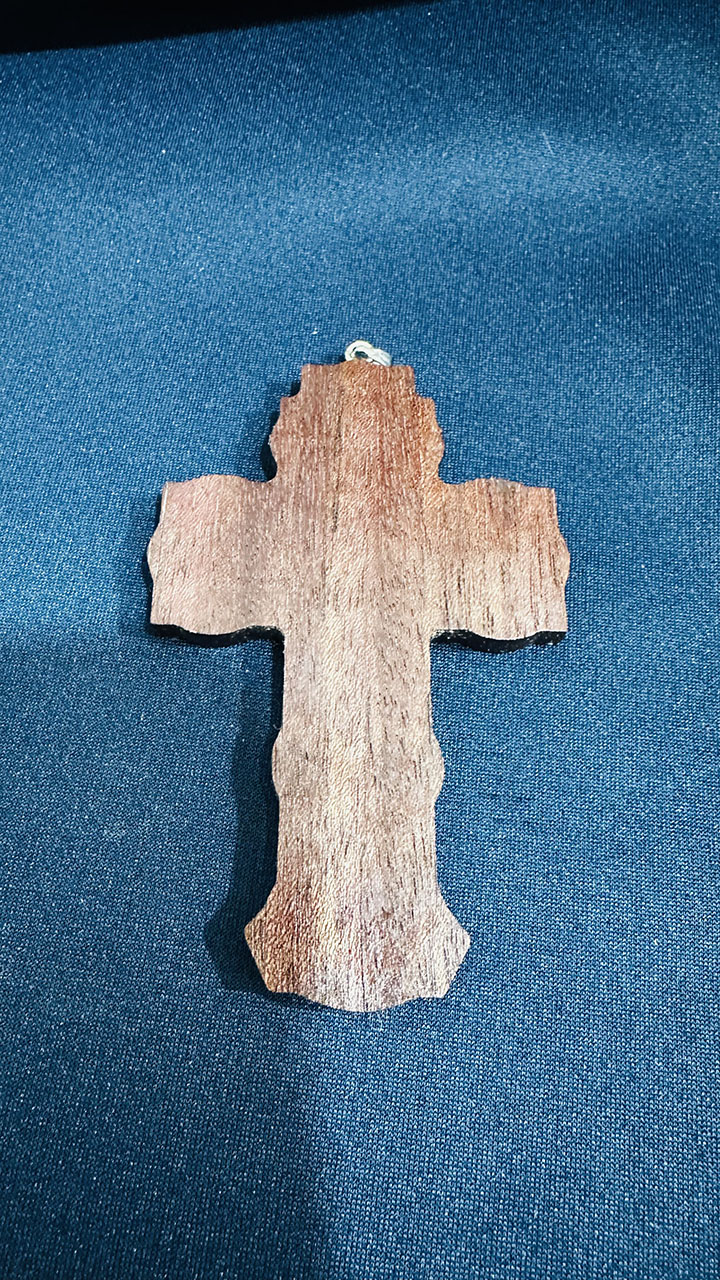 Миниатюрный православный крест из Амаранта с бортом